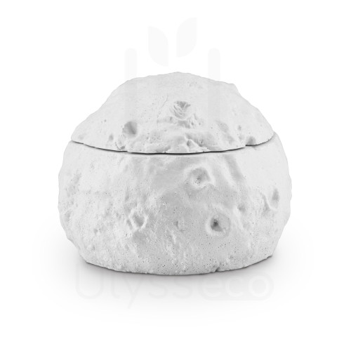 Шкатулка Луна Moony, белая, искусственный камень, лак, 11х8.5 см