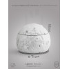Шкатулка Луна Moony, белая, искусственный камень, лак, 11х8.5 см