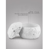 Шкатулка Луна Moony, белая, искусственный камень, лак, 11х8.5 см
