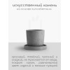 Маленькое кашпо lovy с подставкой, серое, искусственный камень, лак, 7.5х6.7 см