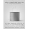 Кашпо минималистичный цилиндр Lofty L, серое, искусственный камень, лак, 1.3 литра, 12x15 см