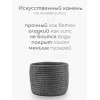 Кашпо вязаная корзинка Korgy, искусственный камень, лак, графит D13 H10