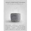 Кашпо вязаная корзинка Korgy, серое, искусственный камень, лак 13x10 см
