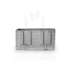 Маленькое кашпо панелька из бетона Panely M, серое, 330мл, 15.5х6.5 см