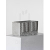 Маленькое кашпо панелька из бетона Panely M, серое, 330мл, 15.5х6.5 см