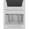 Маленькое кашпо панелька из бетона Panely M, серое, 330мл, 15.5х6.5 см