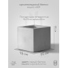 Квадратное кашпо из бетона Cuby MS, серое, 500мл, 9.5х9.5 см