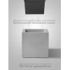Квадратное кашпо из бетона Cuby MS, серое, 500мл, 9.5х9.5 см