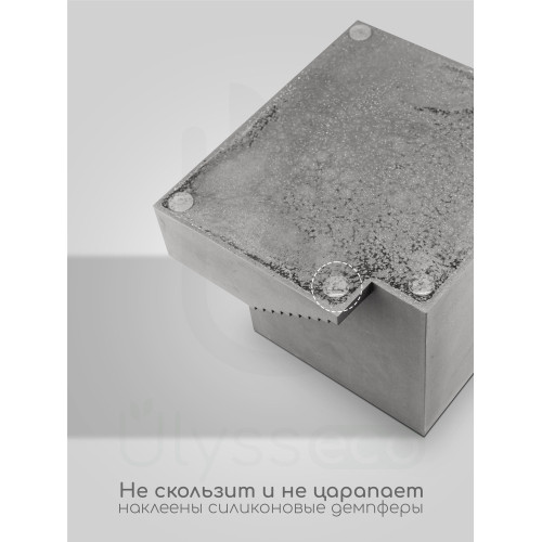 Кашпо Stegy L дом с лестницей, искусственный камень, лак, серое, 10х14 см