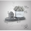Набор "Floristic home" с подставкой и домиком, белый и серый, эмаль, лак, 10x18 см