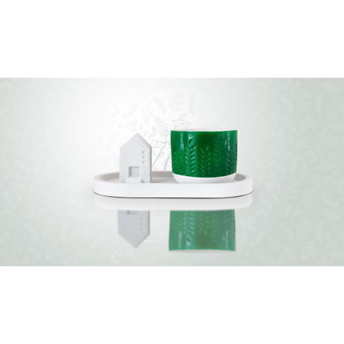 Набор "Floristic home green" с подставкой и домиком, эмаль, лак, 10x18 см