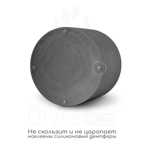 Набор кашпо из искусственного камня Lofty 3 цилиндра, графит, d15, d11, d7 см
