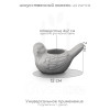 Подсвечник Birdy для чайных свечей, серый, 12x7 см