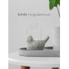 Бетонный подсвечник Birdy для чайных свечей, серый, 12x7 см