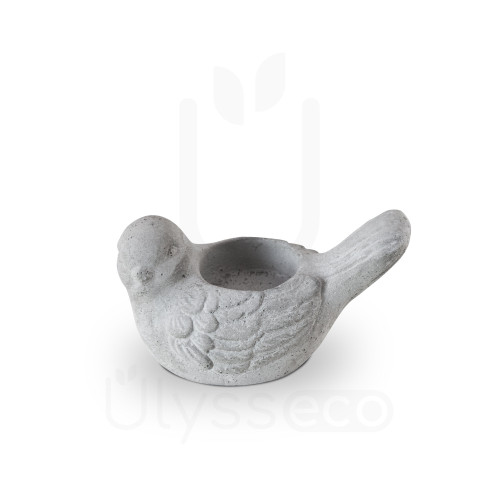 Бетонный подсвечник Birdy для чайных свечей, серый, 12x7 см