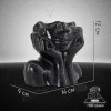 Декоративная ваза из гипса "Лицо девушки", чёрный космос, эмаль, 12 см